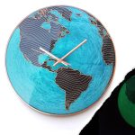Modern Geographic Map Wall Clock - Image 2