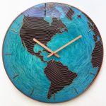 Modern Geographic Map Wall Clock - Image 4