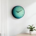 Minimalist Teal Gradient Wall Clock - Image 3