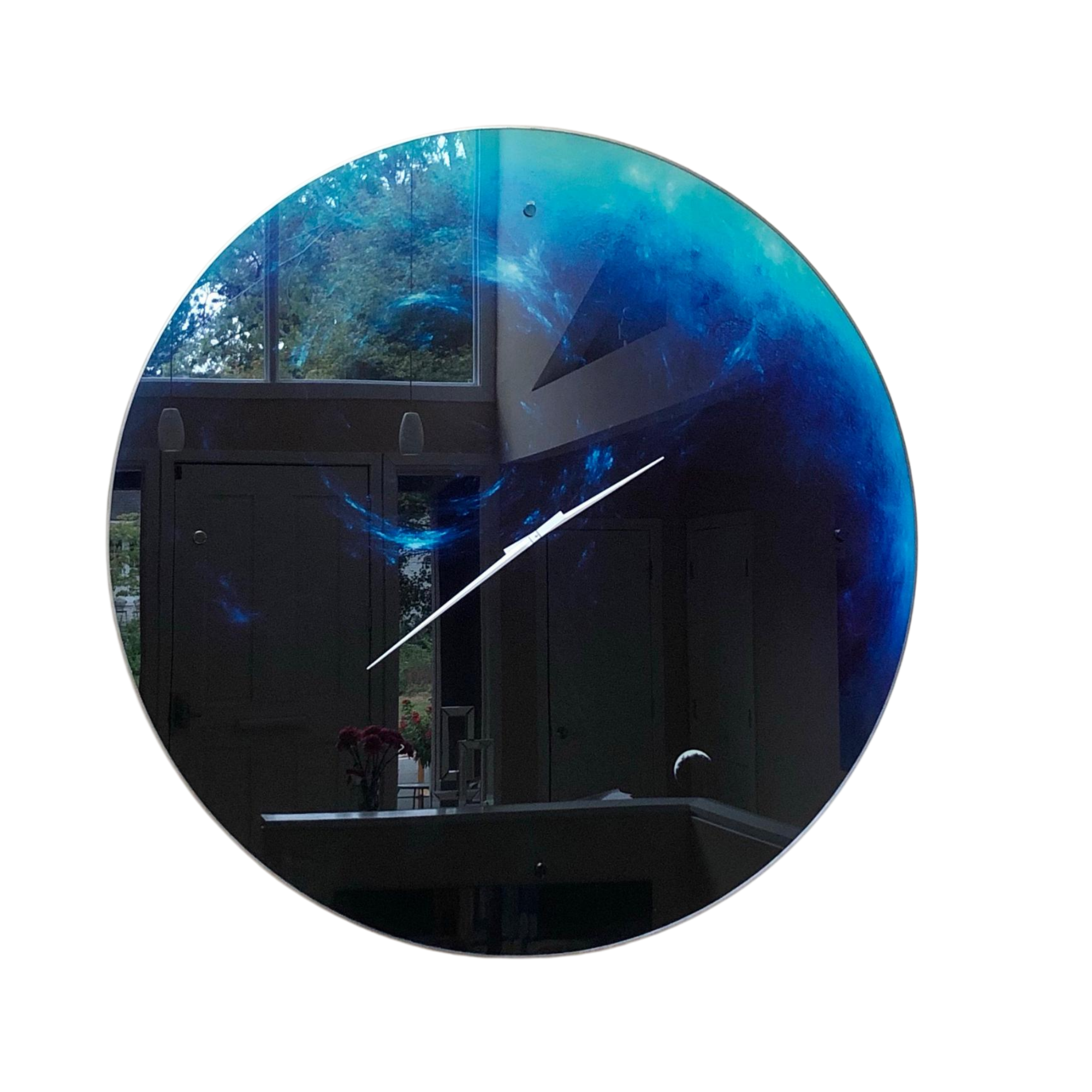 Sci-Fi-Blue-Galaxy-Wall-Clock-1.png Sci-fi Blue Galaxy Wall Clock Home Decor - Image 1