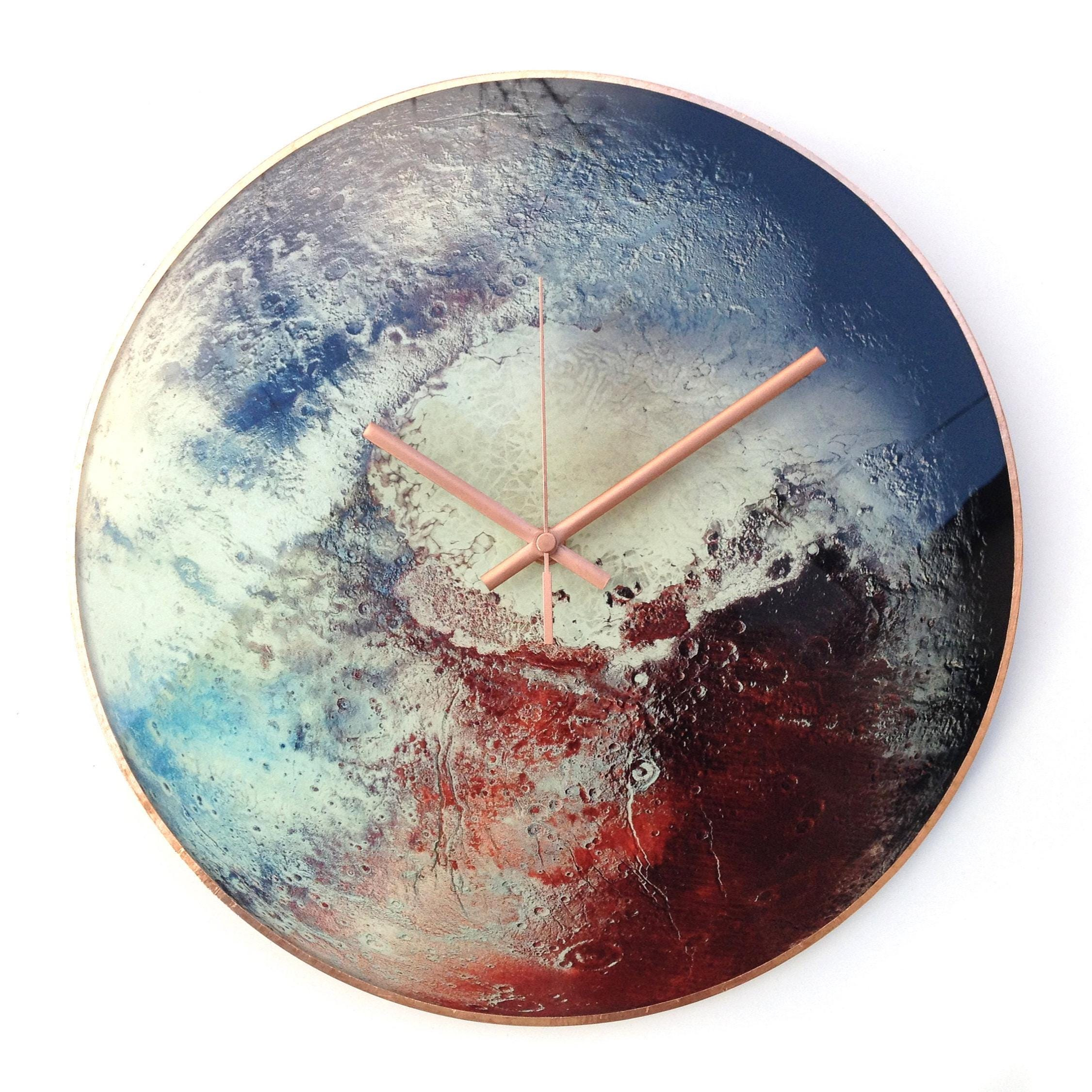 Sci-Fi-Ice-Planet-Wall-Clock-1.jpg Sci-fi Ice and Snow Planet Wall Clock Future Space Wall Decor - Image 1